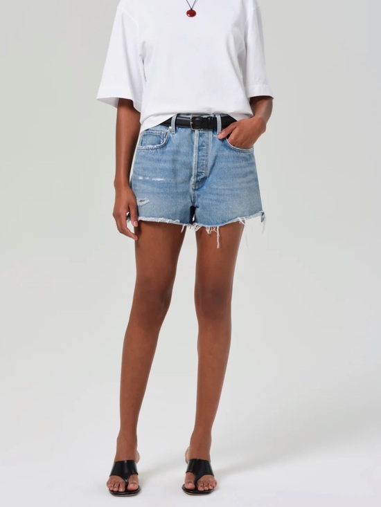 Citizens Of Humanity Pants - Citizens Of Humanity Light Blue Distressed Denim Cutoff Shorts